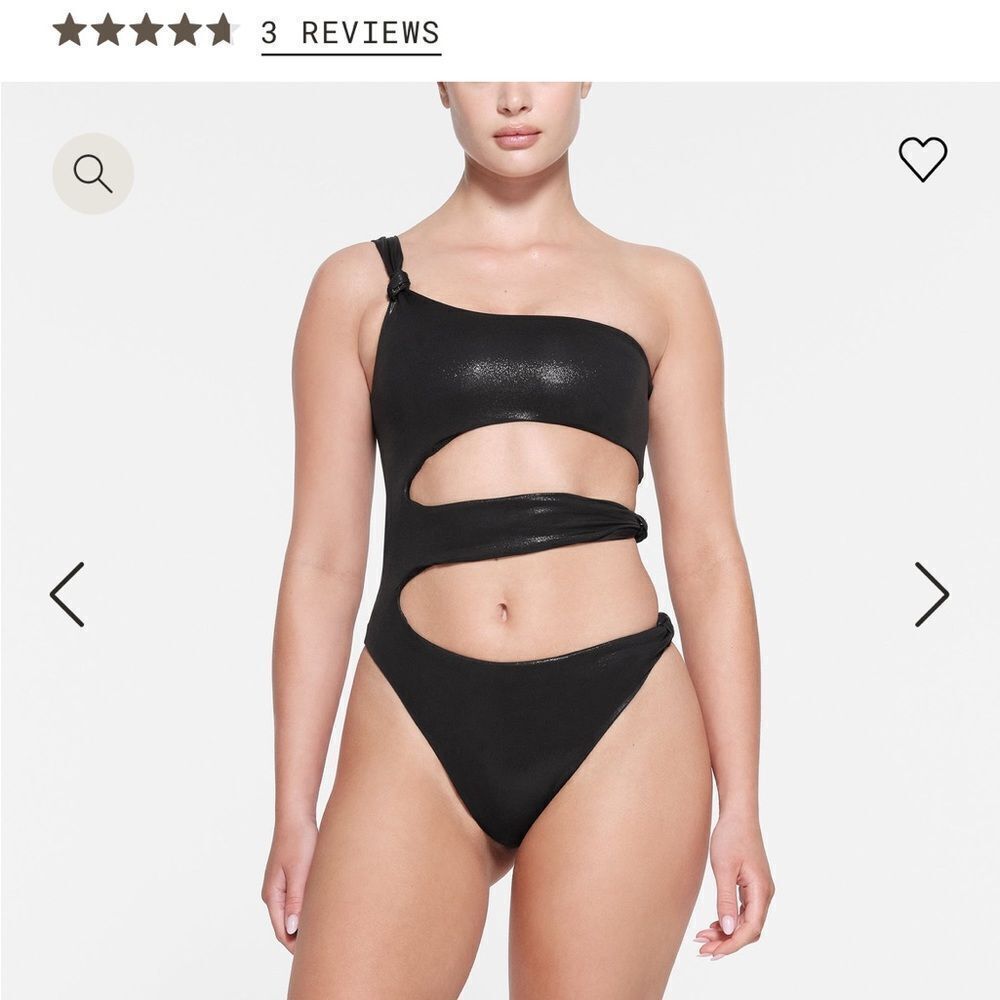 NWT SKIMS 
KNOTTED ONE SHOULDER MONOKINI XS